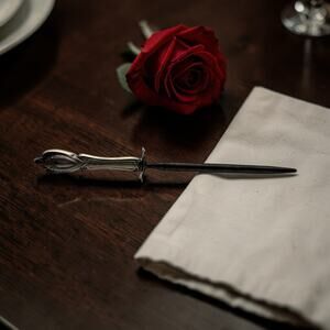 Monticello Lunt Sterling Silver Handle Knife Sharpener - Damage On Handle